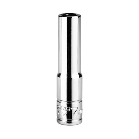 Capri Tools 1/4 in Drive 7 mm 6-Point Metric Deep Socket 1-2169